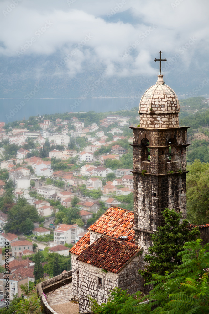 Old church, Kotor, Montenegro. Selected focus