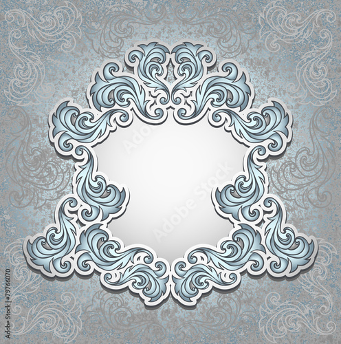 Vintage frame in silver color