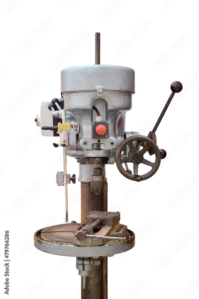 drill press isolated on a white background drill press isolated on a white background