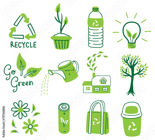 set of ecology icon