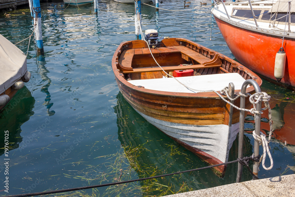 Fototapeta premium Boat on Iseo lake