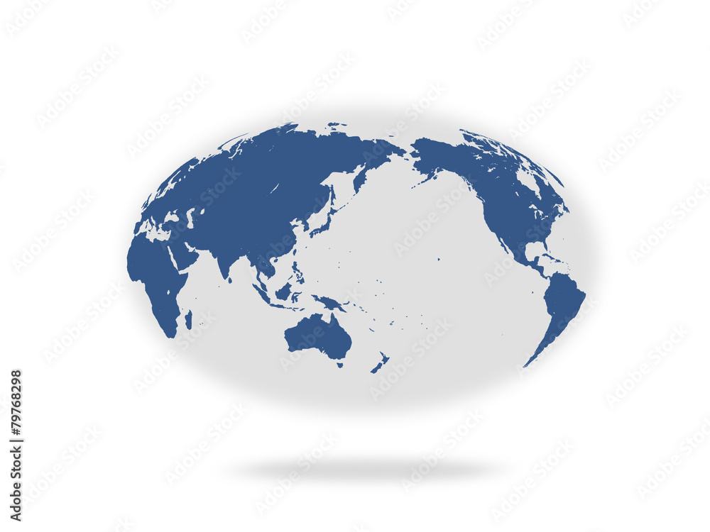 Fototapeta premium 楕円の世界地図