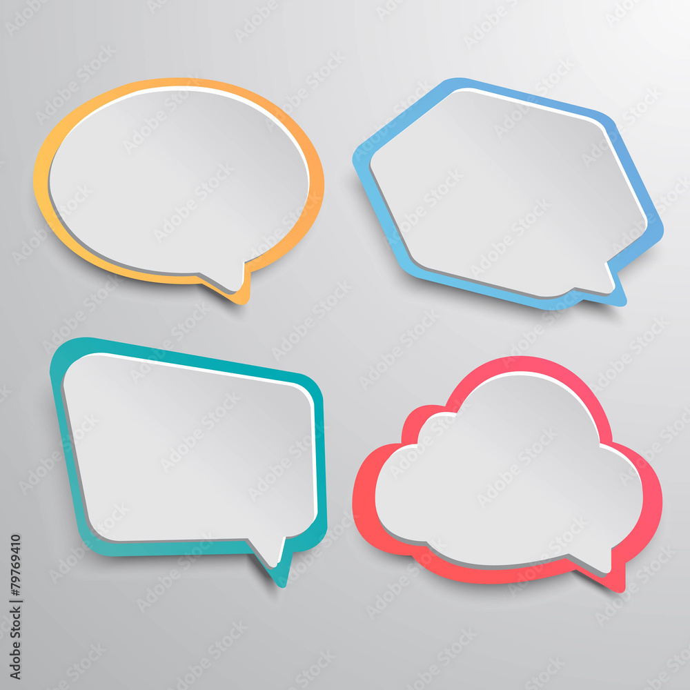 Vector background of paper round notes. Vector background of paper round notes.