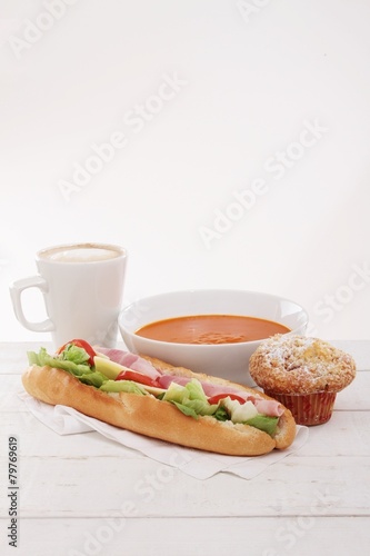 soup and baguette