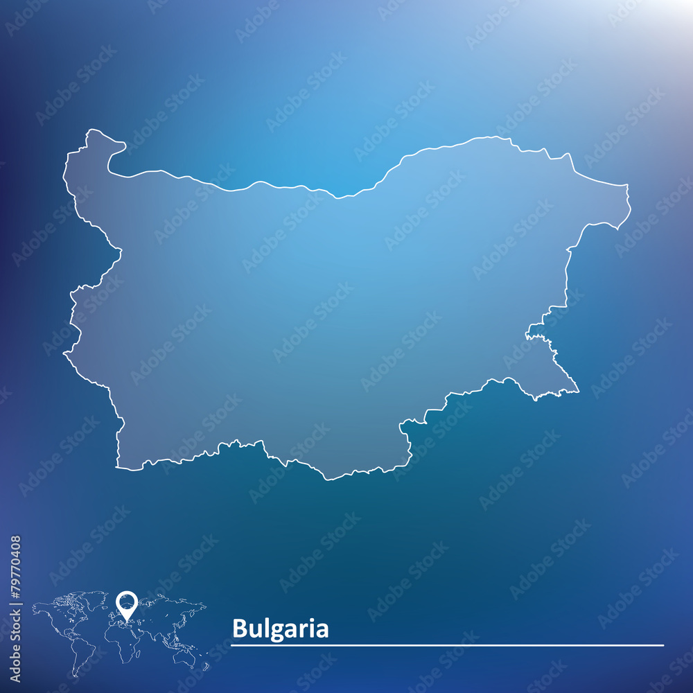 Fototapeta premium Map of Bulgaria