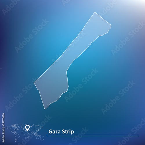 Map of Gaza Strip
