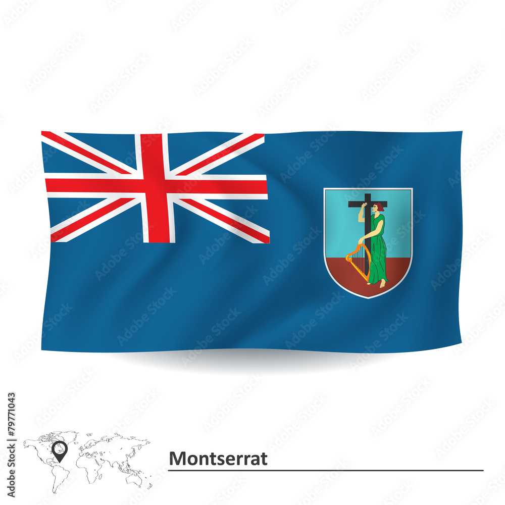 Fototapeta premium Flag of Montserrat