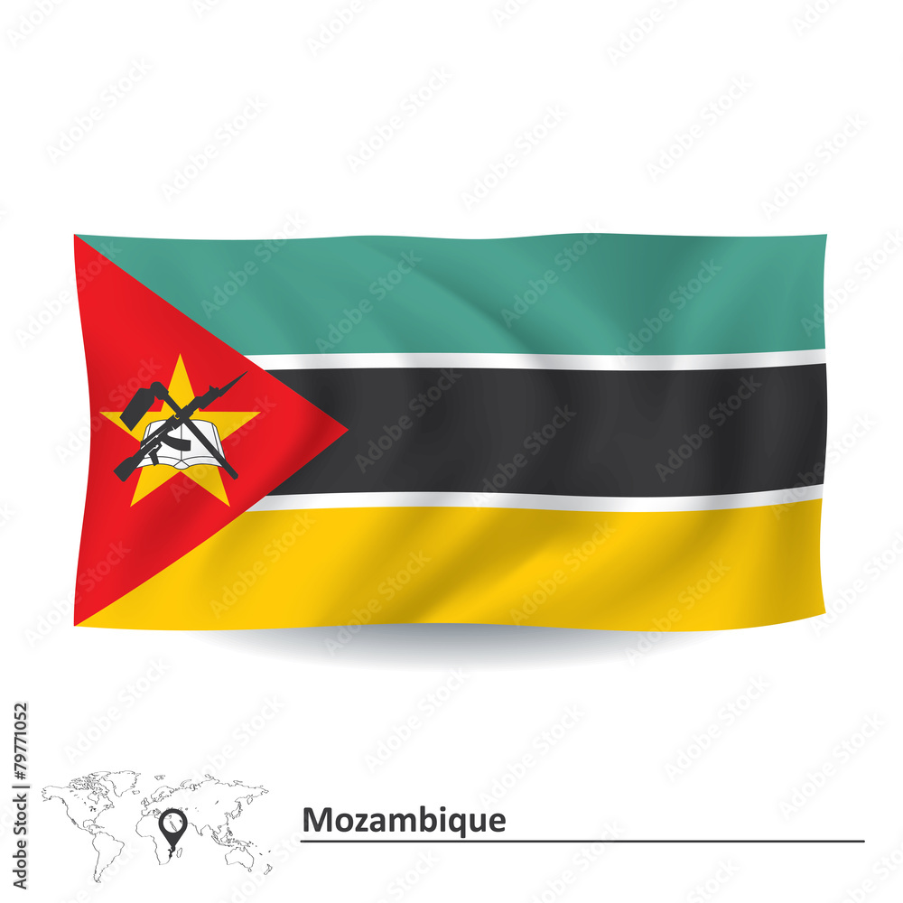 Obraz premium Flag of Mozambique
