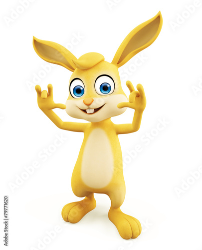 Easter Bunny with funny pose