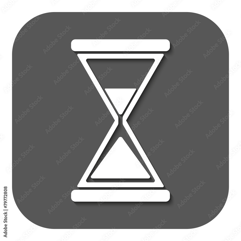 The hourglass icon. Clock symbol. Flat The hourglass icon. Clock symbol. Flat