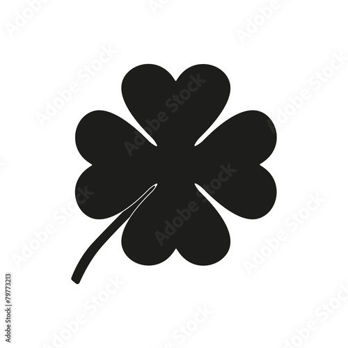 The clover with four leaves icon. Saint Patrick