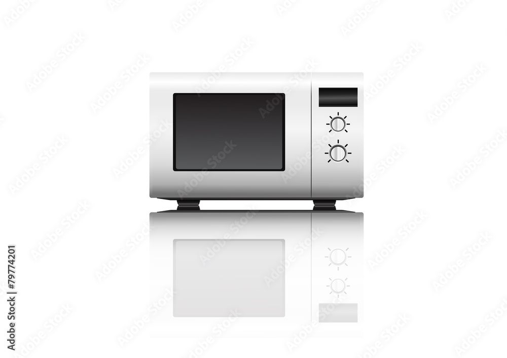 Fototapeta premium microwave oven on white