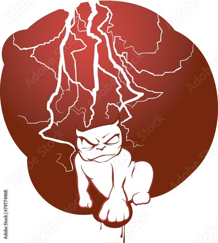 Fearsome cat