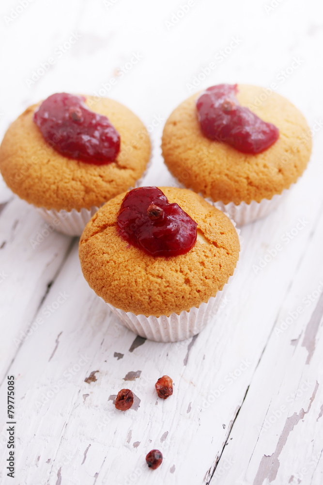 muffins with cranberry jam muffins with cranberry jam