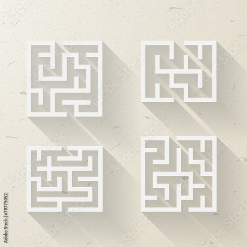 elegant square labyrinth set