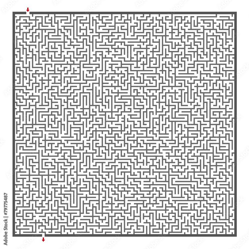 Fototapeta premium complex square maze