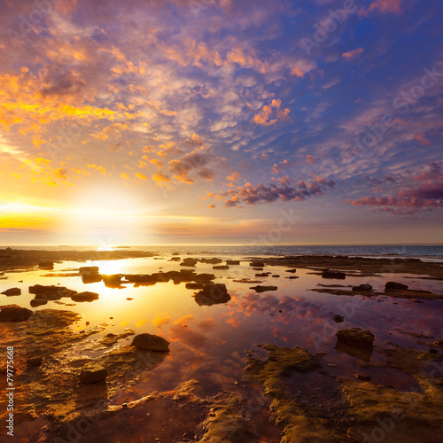 Majorca Sunset in Es Trenc beach in Campos