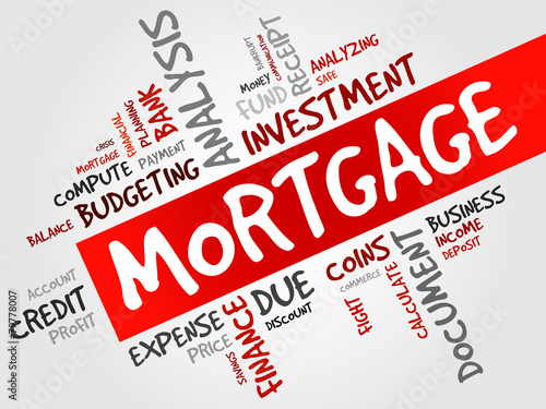 MORTGAGE word cloud, business concept