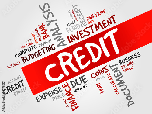 CREDIT word cloud, business concept