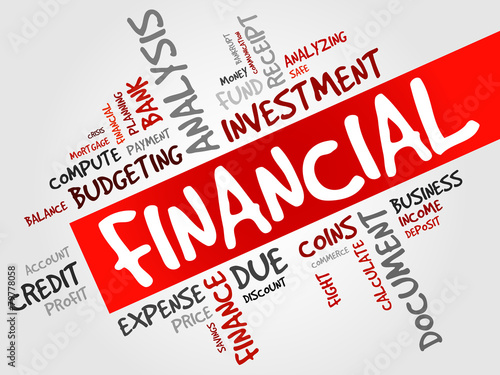 FINANCIAL word cloud, business concept