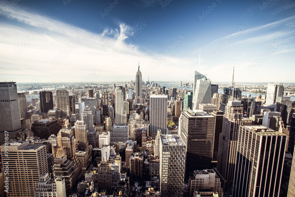 Obraz premium Top view of New York City