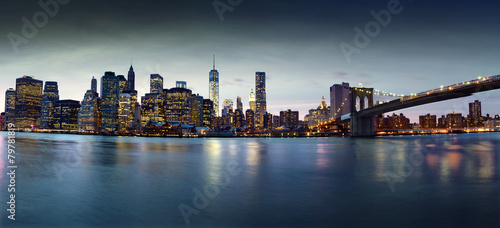 New York skyline from Brooklyn bridge 