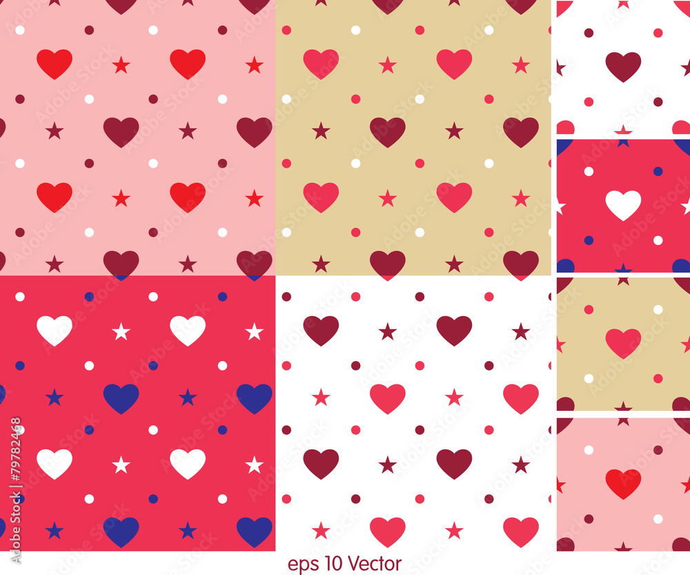 Fototapeta premium Heart background patterns