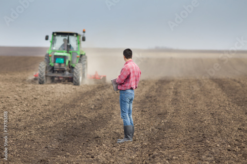 Farmer on field