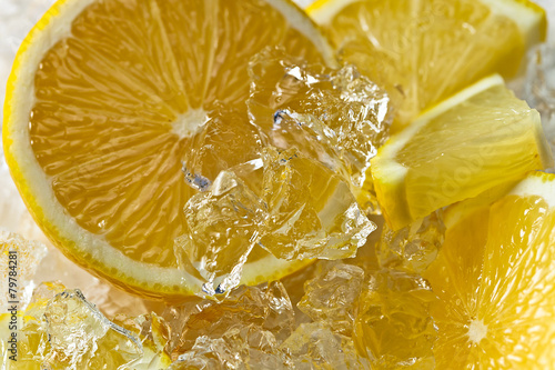 lemon with ice