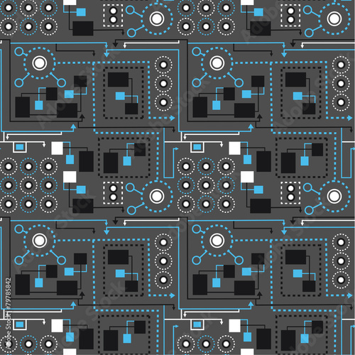 black pattern with schema