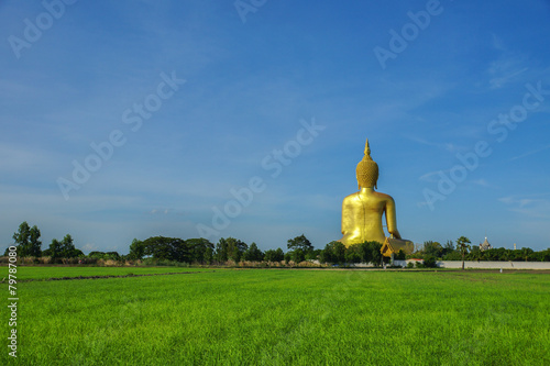 Back of Buddha Image photo