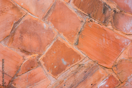 Abstract red stone wall pattern