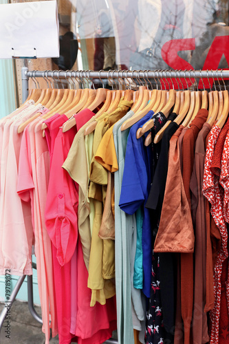 Clothes sale rack