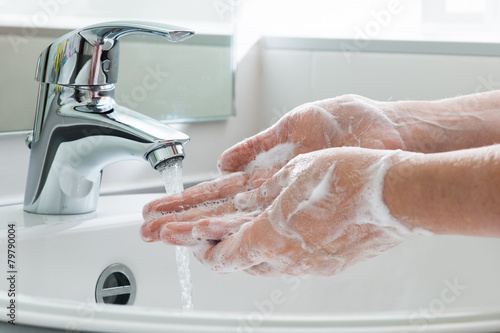 Hygiene. Cleaning Hands. Washing hands photo