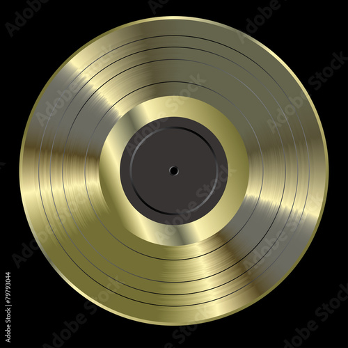 blank black golden LP