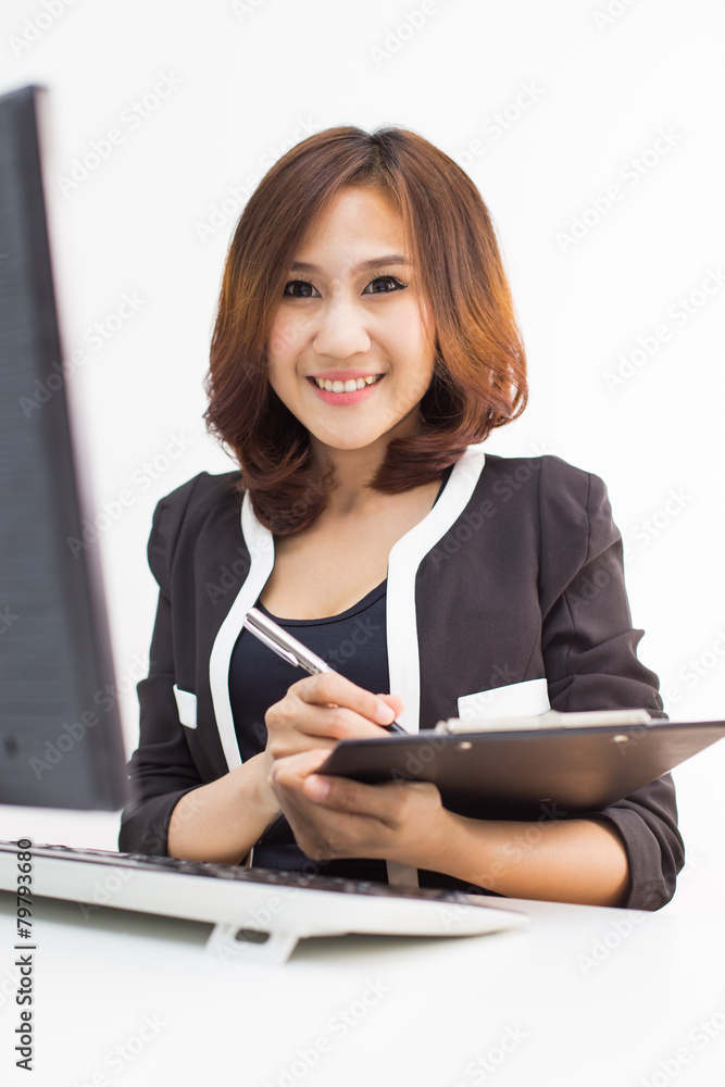 young asian businesswoman working in office young asian businesswoman working in office