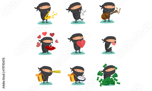 Ninja Mascot Set 5