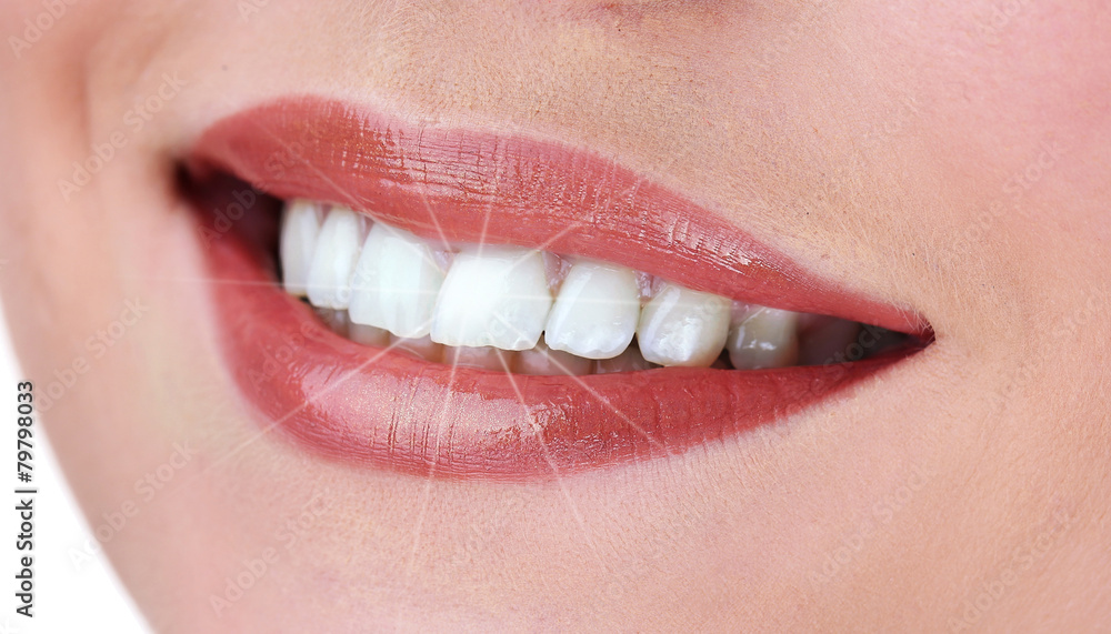 Fototapeta premium Woman smile close up