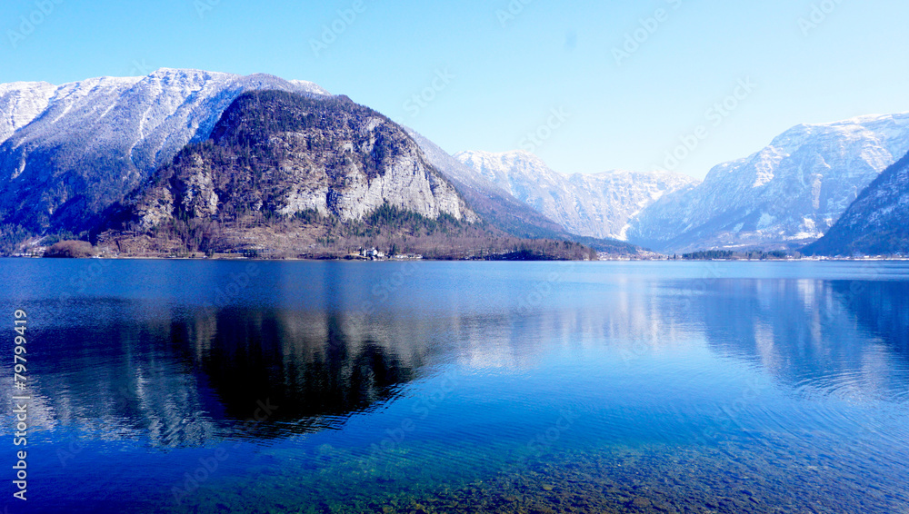 Mountain and lake of Hallstatt