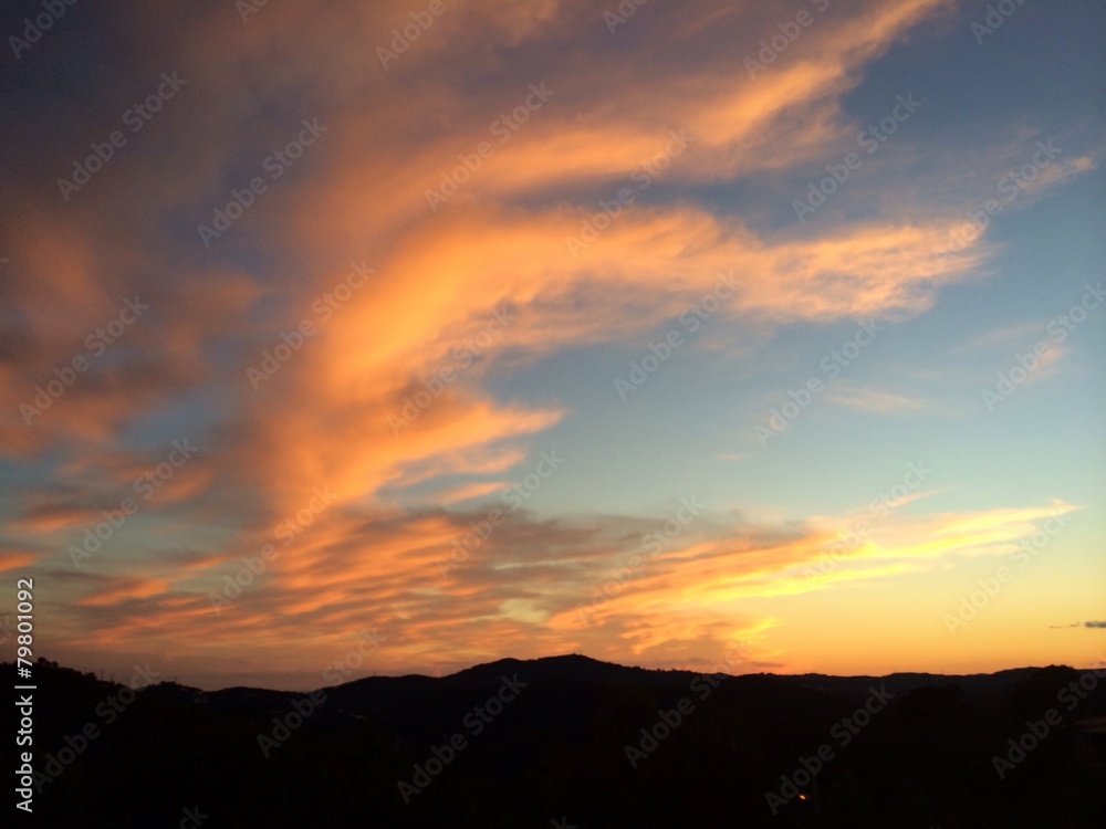 Obraz premium sunset in sitges