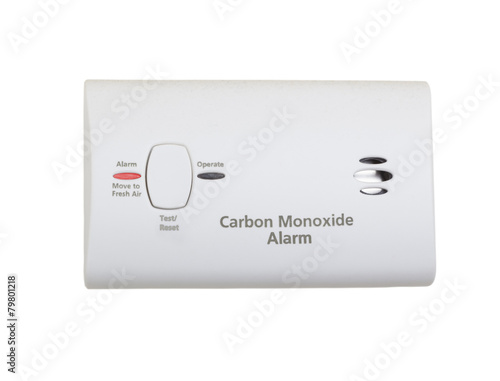 Carbon monooxide alarm wall mounted unit