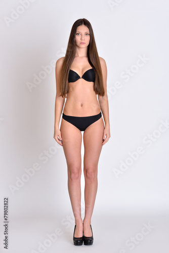 Woman in underwear full lengh in studio © Dmitriy Raykin