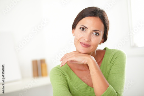 Elegant woman with natural beauty smiling Free Download Elegant woman with natural beauty smiling - GFXLoad