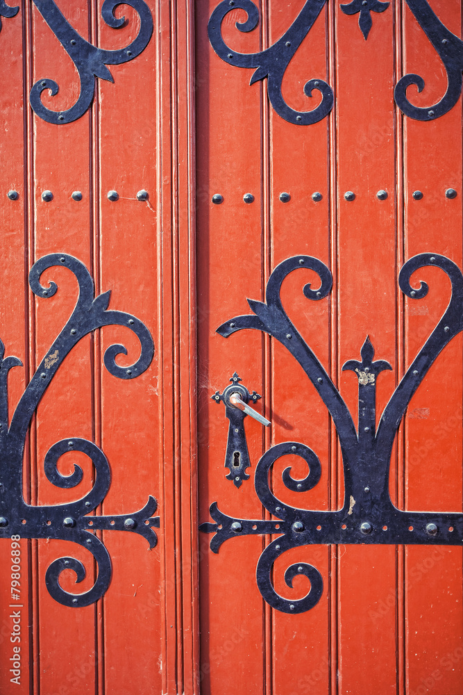 Old wooden door