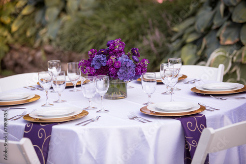 Table Setting at a Wedding Reception