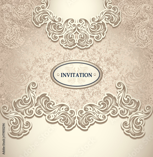 Template vintage background pearly beige