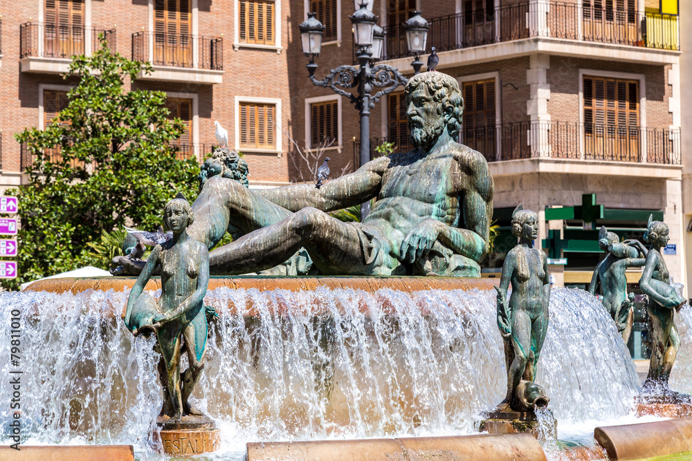 Fountain Rio Turia  in Valencia