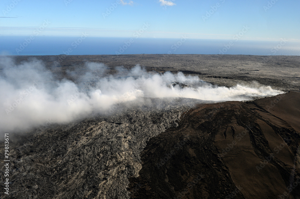 Fototapeta premium Aerial view of Kilauea volcano in Big island, Hawaii-13
