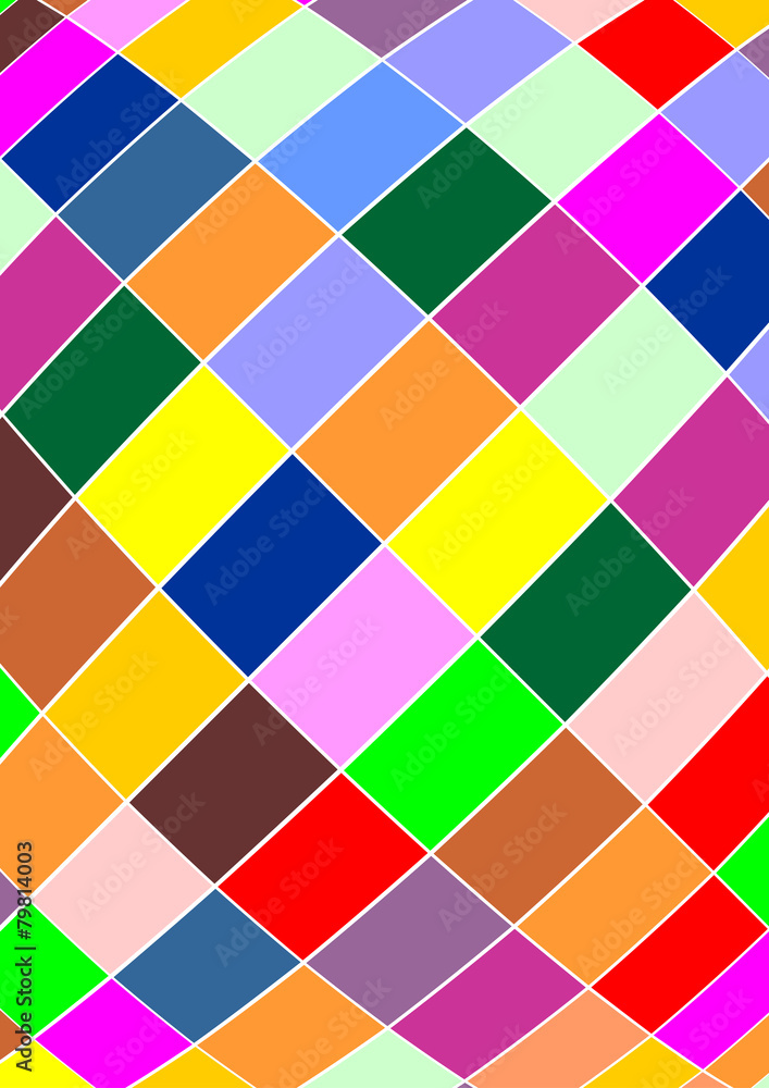 Color mosaic frame