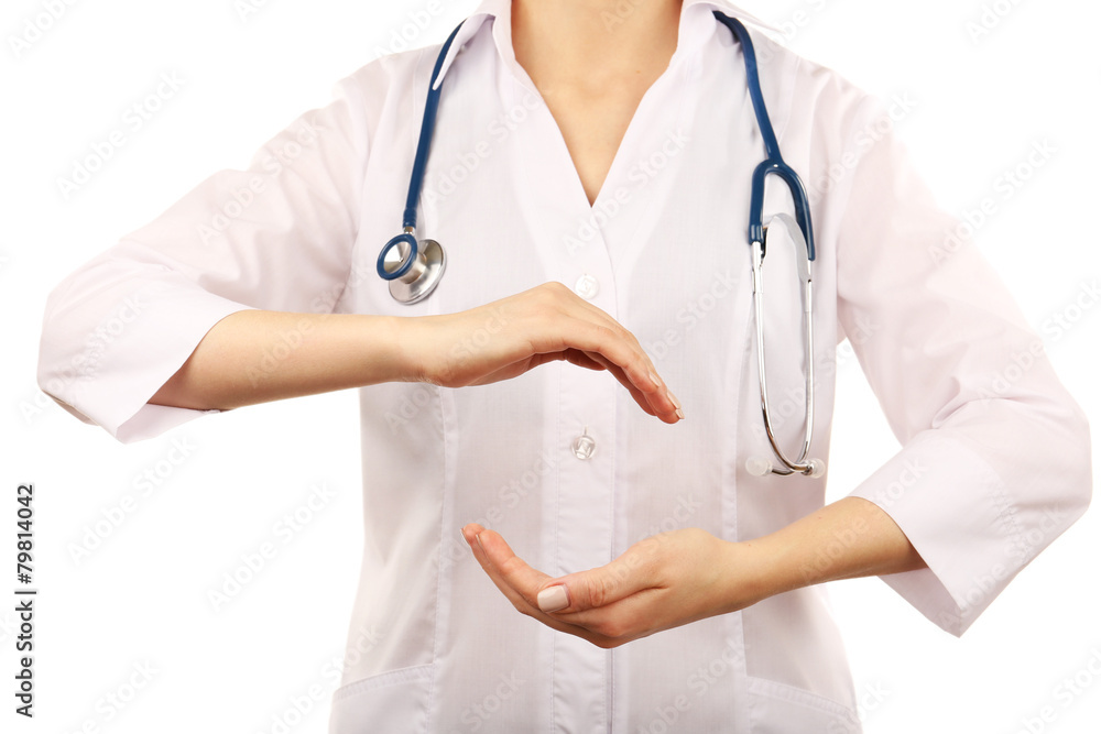 Female hands gesture isolated on white background Female hands gesture isolated on white background